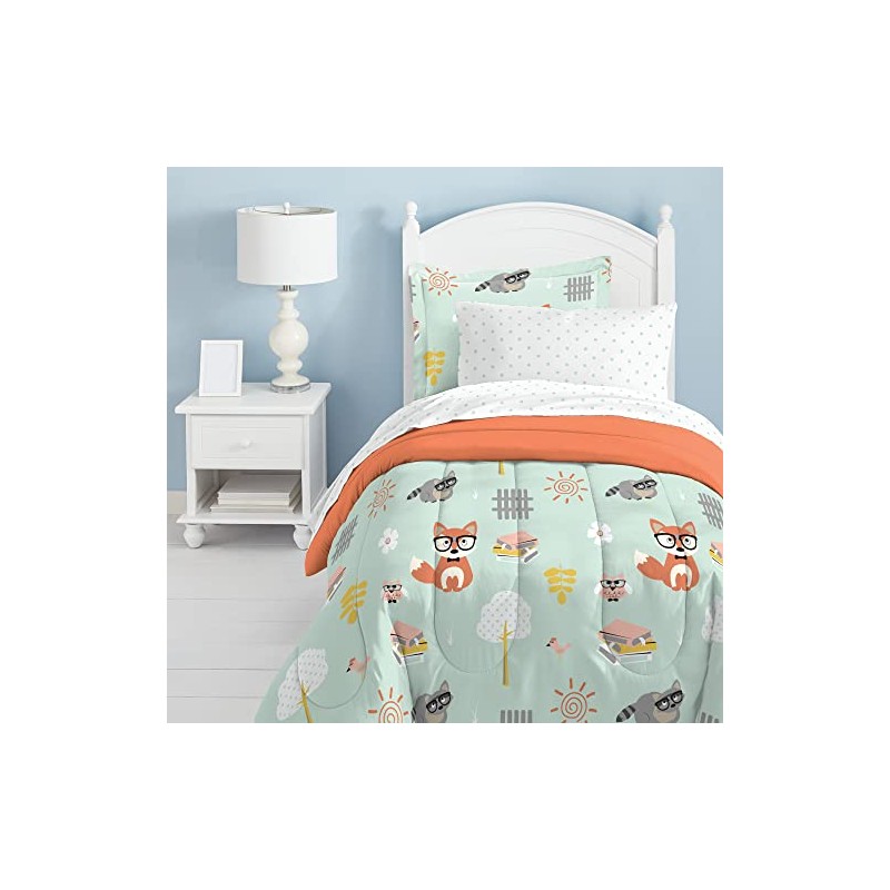 dream FACTORY Kids 5-Piece Complete Set Easy-Wash Super Soft Microfiber