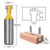 RKURCK 1/2" Shank T-Slot Cutter Router Bit Steel Handle 3/8"