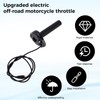 Ebike Full Twist Throttle Grip Kit, 3 Pin Waterproof Anti-Slip