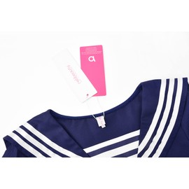 ReliBeauty Kids Navy Sailor Uniform for Boys and Girls with Hat,Blue,7-8/130