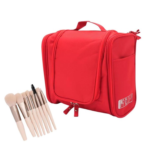 OmniTreasures Travel Cosmetic Bag - Spacious Organizer for Makeup, Toiletries,