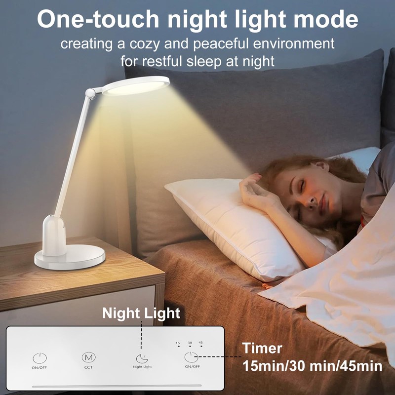 Desk Lamps for Home Office with Stable Base, 1000LM Ultra
