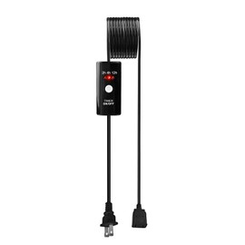 Indoor Extension Cord with Timer 2/4/12Hour Countdown, 60W 6.5 FT 2 Prong Electric Cord, Power Outlet for Aquarium, Grow Light, Hydroponics, Indoor Lighting, Home Appliances