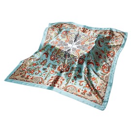 FAIRYGATE Silk Bandana Head Scarfs for Women Like Satin Scarf Hair Wraps for Sleeping Bandanas Neckerchief Ladies Scarves 61024