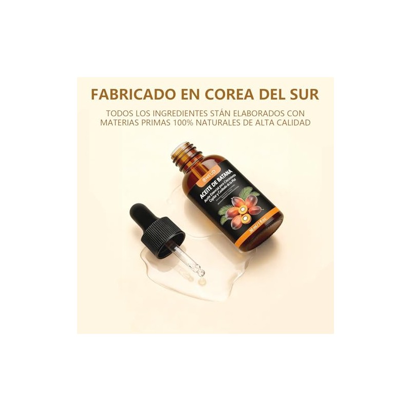 WEUD 4PCS Aceite de Batana Original, Batana Oil Hecho En
