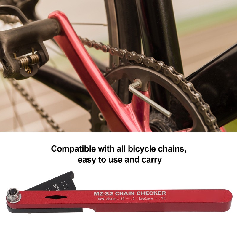 Bicycle Chain Wear Indicator Aluminum Chain Checker Multifunctional Bike Chain