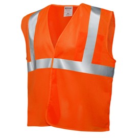 JORESTECH Safety Vest High Visibility Orange Mesh with 2" Reflective Tape with Internal Convenience Pocket ANSI/ISEA 107-2015 Class 2 Type R VL-02 (2 Extra Large/3 Extra Large)