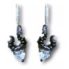 Dtup Aretes Malefica Corazon Oro Negro Gotico Original S925 Dtup®
