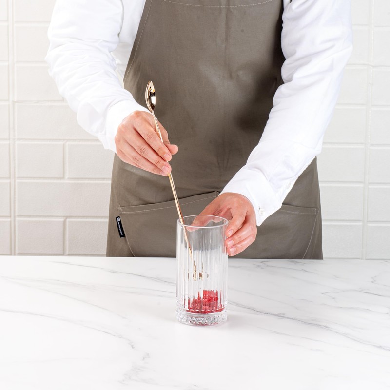 12" Stainless Steel Muddler Barspoon: Perfect for Professional Bars or