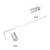 TOP-VIGOR 2Pcs 3/32" Ball End Hex Key Wrench, L Shaped