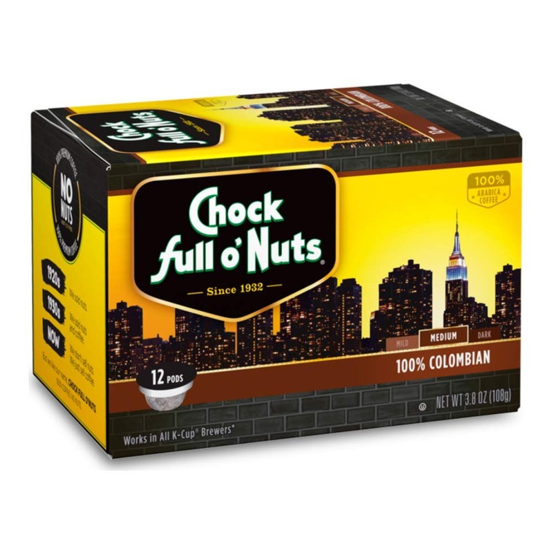 Chock Full o'Nuts 100% Colombian Single-Serve Cups, 72 Count