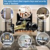 TPard 5" Backset Latch Keyed Entry Door Knob with Lock