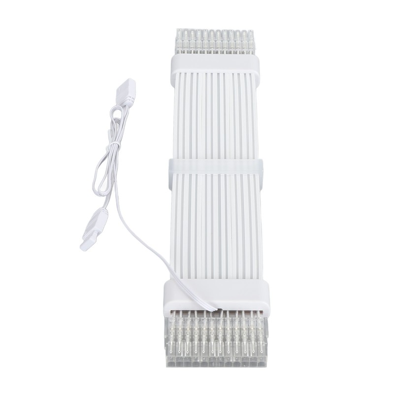 24 Pin RGB Power Extension Cable Kit ARGB 18AWG Silver