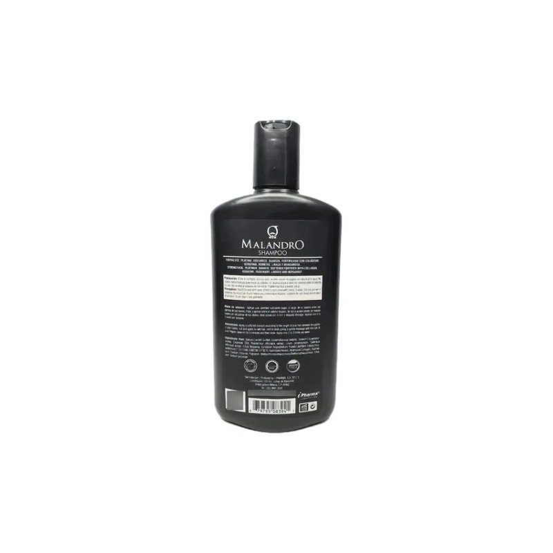 Shampoo Matizador Malandro Platinum 450mL Cabellos Canos Hombres