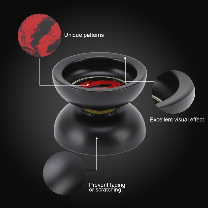 Kids Yoyo Ball U Shape Unresponsive Bearing Stable Rotation Alloy