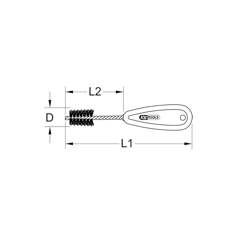 KS Tools 201.1215 Scovolo p.tubi in rame,15mm