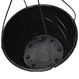 Landmark Plastics 12" Black Plastic Hanging Baskets {Set of 10} - DECO SWIRL