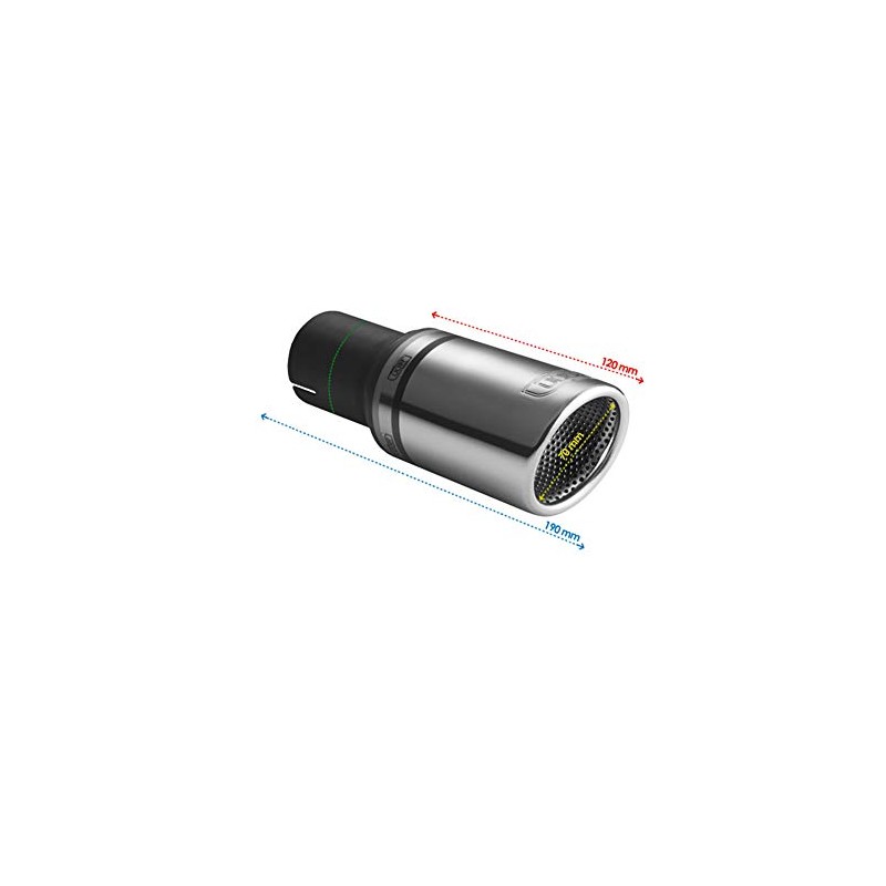 Ulter Sport Exhaust finisher - Round Ø70mm Slanted RS -
