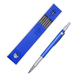 HB Mechanical Pencil with 10 Pieces Pencil Refills for Design Drawing, Carpenters, Crafts, Art Sketching 2.0 mm (Blue)