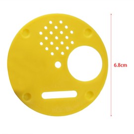 Yellow Bees Hive Disc, Bee Wheel Entrance 12 Pcs Set Plastic Beehive Nuc Box Entrance Gates Beekeeping Equipment