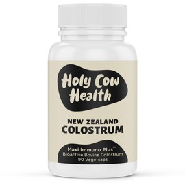 Colostrum Capsules by Holy Cow Health - Pure, Undiluted + Highly Bioactive - Ethically Sourced from New Zealand - Supports Gut Health, Immunity + Overall Well-Being