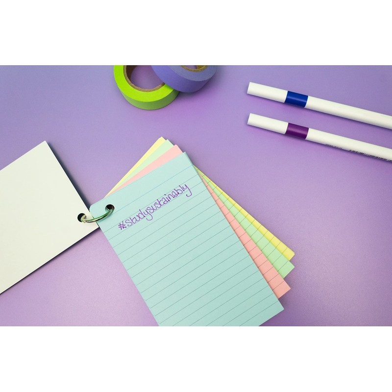 Luxpad Revision 3x5" Ringbound Flash Cards - Lined (48 Cards)