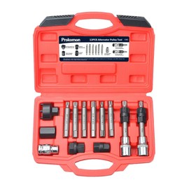 Prokomon 13 Pieces Alternator Pulley Tool Kit; Alternator Pulley Removal Tool for Car Pulley Removal Decoupling Puller