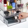 WRONWA 3 tier Clear Makeup Organizer with Drawer,Cosmetic Organizer for