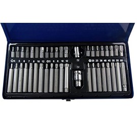 US PRO 42pc Bit Set, Hex, Allen, Torx, Star, Spline Sockets 3/8"-1/2"dr B1486