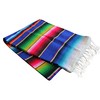 Del Mex Mexican Serape Blanket (X-Large, Blue)