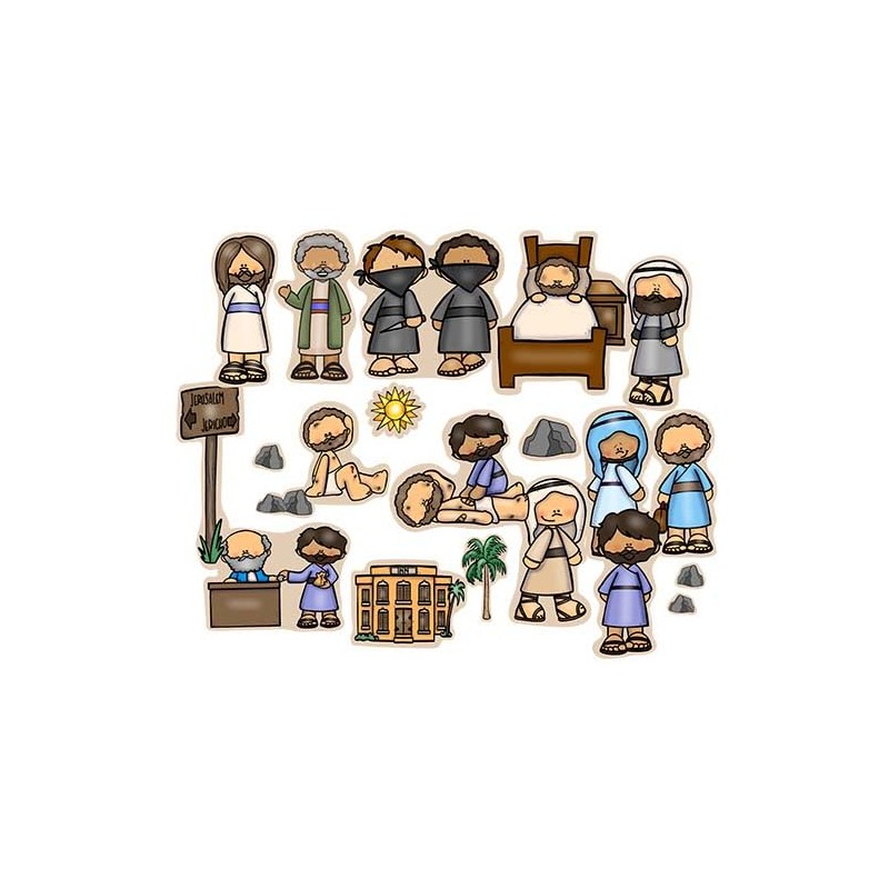 Story Time Felts Good Samaritan Bible Felt Board Figures New