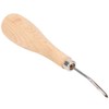 Rhombus Awl Steel Cone Punching Leather Tool Beech Handle Diamond