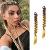 2 Packs 16 Inch Ombre Brown Long Braid Ponytail Extension