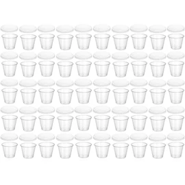 purasutikkupurinkappu Lid, 90ml/50 Pcs Tomiz/cuoca (富澤 Shops) Dessert Cup Pudding Cup