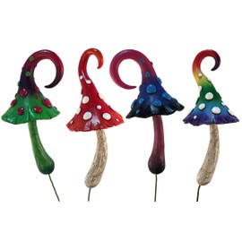 GlitZGlam Enchanted Miniature Mushroom for a Fairy Garden and Gnomes. Gnome- Fairy Garden Accessory (Blue)