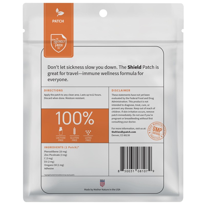 The Friendly Patch Shield Immunity Support Patch | Wearable Immune