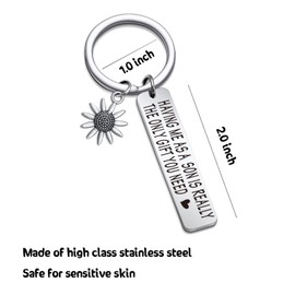 RSZOTW Mom Dad Christmas Keychain From Son Parent Gifts For Father Keychain Mothers Day Jewelry For Mom Appreciation Gifts For Mommy Jewelry Dad Key Chain For Hubby Daddy