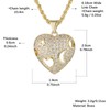 HZMAN Gold Love Heart Necklace for Women Dainty 14K Gold