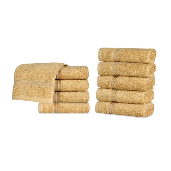 Long-Staple Combed Cotton, 10-Piece Face Towel Set, sage