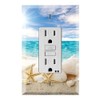 Graphics Wallplates - Seashells Ocean White Sand Beach- Single Rocker/GFCI