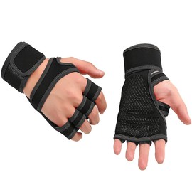 Weight Lifting Gloves Gym Gloves Non-Slip Training Fitness Gloves Wrist Support Padded Cycling Gloves for Men Workout, Cross Training,Pull Ups,Kettlebells, Deadlifts, Weightlifting Bodybuilding