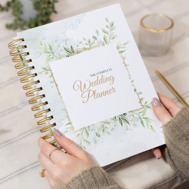 The Complete Wedding Planner, 160 Page Spiral Bound Wedding Organizer with Gold Foil Cover, Inner Pockets, Strong Coil Binding, Wedding Book Planner