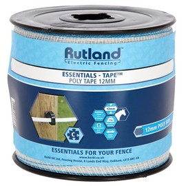 Kerbl Rutland Essentials Poly Tape 12mm (200m),White/Blue