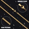 Fiusem 14K Gold Plated Wheat Chain Necklace for Men, 3mm