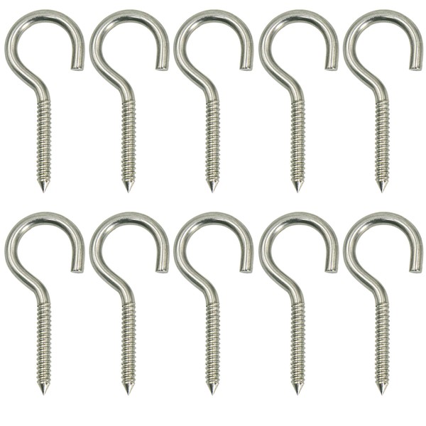 Drenky Pack of 10 Cup Screw Hooks Ceiling Hooks M6