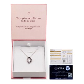 Collar Corazon Amor Eterno Regalo Pareja Aniversario Plata