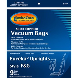 Envirocare Replacement Micro Filtration Vacuum Bags for Eureka F&G Sanitaire, Kenmore 5062, White Westinghouse, Koblenz, Singer SUB-1, Commercial, Imperial, ESP, 52320A-12, 57695A-12, 200, 600, 1400