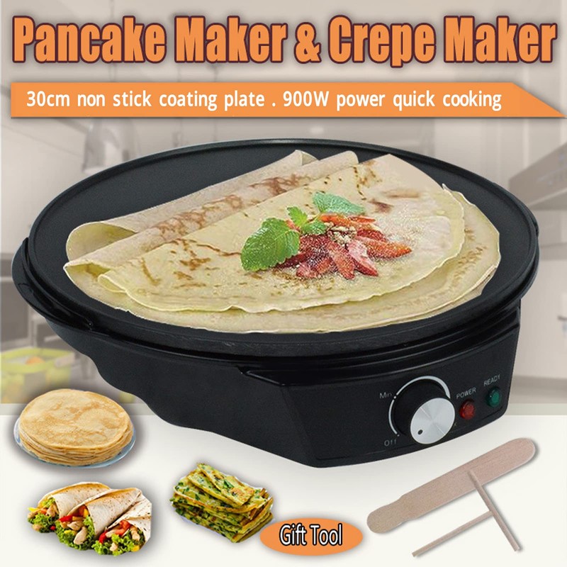 Yctze Electric Crepe Maker, Pancake Crepe Maker 900W Electric Crepe
