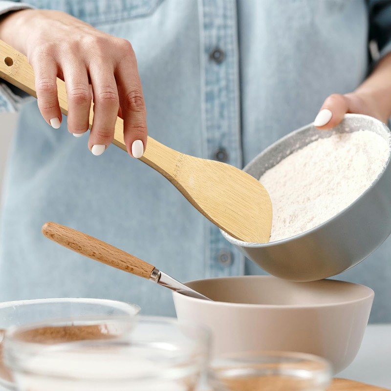 Berglander Wooden Kitchen Utensils Set 6 Pcs, Cooking Utensil Sets，
