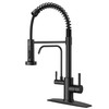 FORIOUS Black Kitchen Faucet with Purfied Water Filter, 2 in
